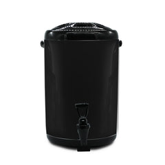 SOGA 8L Stainless Steel Insulated Milk Tea Barrel Hot and Cold Beverage Dispenser Container with Faucet Black