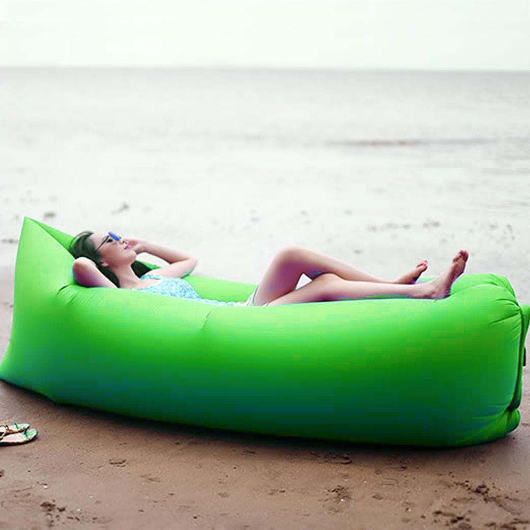 Fast Inflatable Sleeping Bag Lazy Air Sofa Green