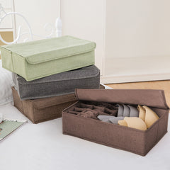 SOGA Coffee Flip Top Underwear Storage Box Foldable Wardrobe Partition Drawer Home Organiser