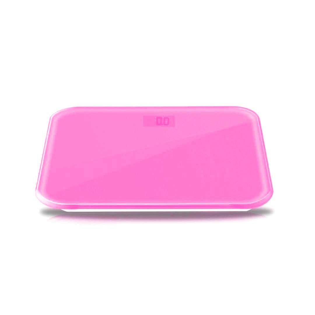 SOGA 2X 180kg Digital Fitness Weight Bathroom Gym Body Glass LCD Electronic Scales Pink/Blue