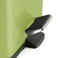 SOGA Foot Pedal Stainless Steel Rubbish Recycling Garbage Waste Trash Bin Square 12L Green