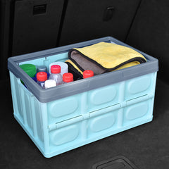 SOGA 4X 56L Collapsible Car Trunk Storage Multifunctional Foldable Box Blue