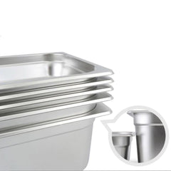 SOGA Gastronorm GN Pan Full Size 1/1 GN Pan 2cm Deep Stainless Steel Tray