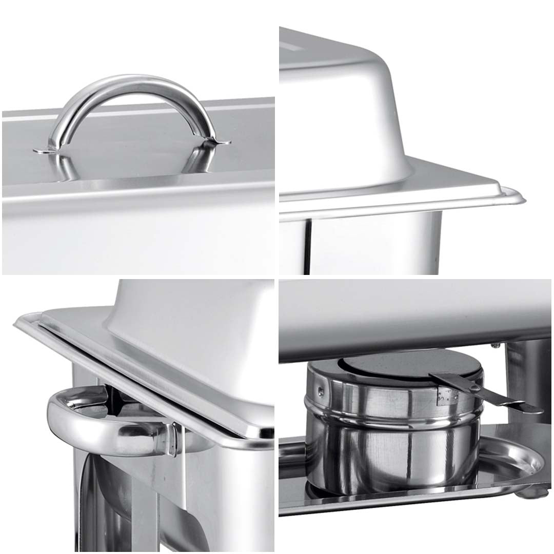 SOGA 9L Stainless Steel 2 Pans Bain-marie Chafing Catering Dish Buffet Food Warmer