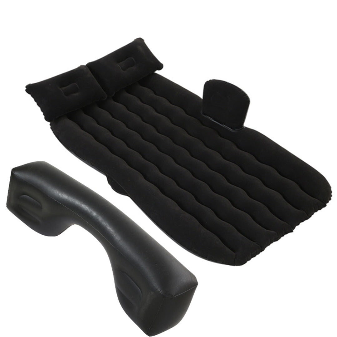SOGA 2X Black Ripple Inflatable Car Mattress Portable Camping Air Bed Travel Sleeping Kit Essentials