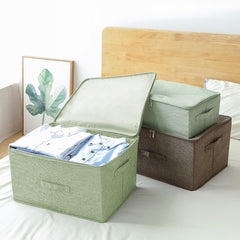 SOGA Green Large Portable Double Zipper Storage Box Moisture Proof Clothes Basket Foldable Home Organiser
