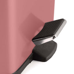 SOGA Foot Pedal Stainless Steel Rubbish Recycling Garbage Waste Trash Bin Square 12L Pink
