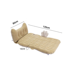 SOGA Beige Honeycomb Inflatable Car Mattress Portable Camping Air Bed Travel Sleeping Kit Essentials