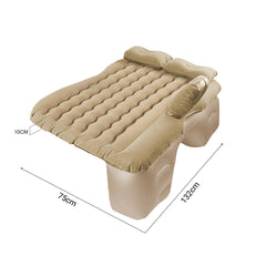 SOGA Beige Ripple Inflatable Car Mattress Portable Camping Air Bed Travel Sleeping Kit Essentials