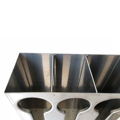 SOGA Stainless Steel Buffet Restaurant Spoon Utensil Holder Storage Rack 3 Holes
