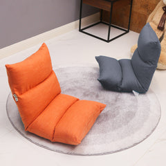 SOGA 4X Lounge Floor Recliner Adjustable Lazy Sofa Bed Folding Game Chair Orange