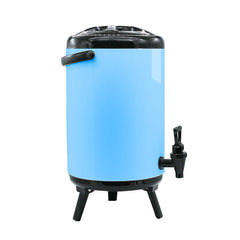 SOGA 4X 18L Stainless Steel Insulated Milk Tea Barrel Hot and Cold Beverage Dispenser Container with Faucet Blue