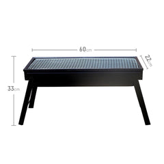 SOGA 60cm Portable Folding Thick Box-Type Charcoal Grill for Outdoor BBQ Camping