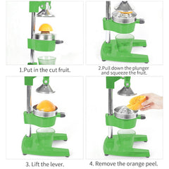 SOGA Commercial Manual Juicer Hand Press Juice Extractor Squeezer Orange Citrus Green