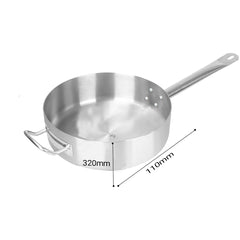 SOGA 2X 32cm Stainless Steel Saucepan With Lid Induction Cookware With Triple Ply Base