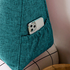 SOGA 180cm Blue Green Triangular Wedge Bed Pillow Headboard Backrest Bedside Tatami Cushion Home Decor