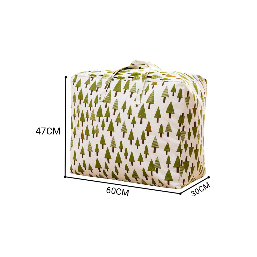 SOGA 2X Green Pine Tree Super Large Storage Luggage Bag Double Zipper Foldable Travel Organiser Essentials
