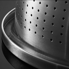 SOGA Stainless Steel Nesting Basin Colander Perforated Kitchen Sink Washing Bowl Metal Basket Strainer Set of 3