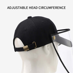 10X Outdoor Protection Hat Anti-Fog Pollution Dust Saliva Protective Cap Full Face HD Shield Cover Adult Black