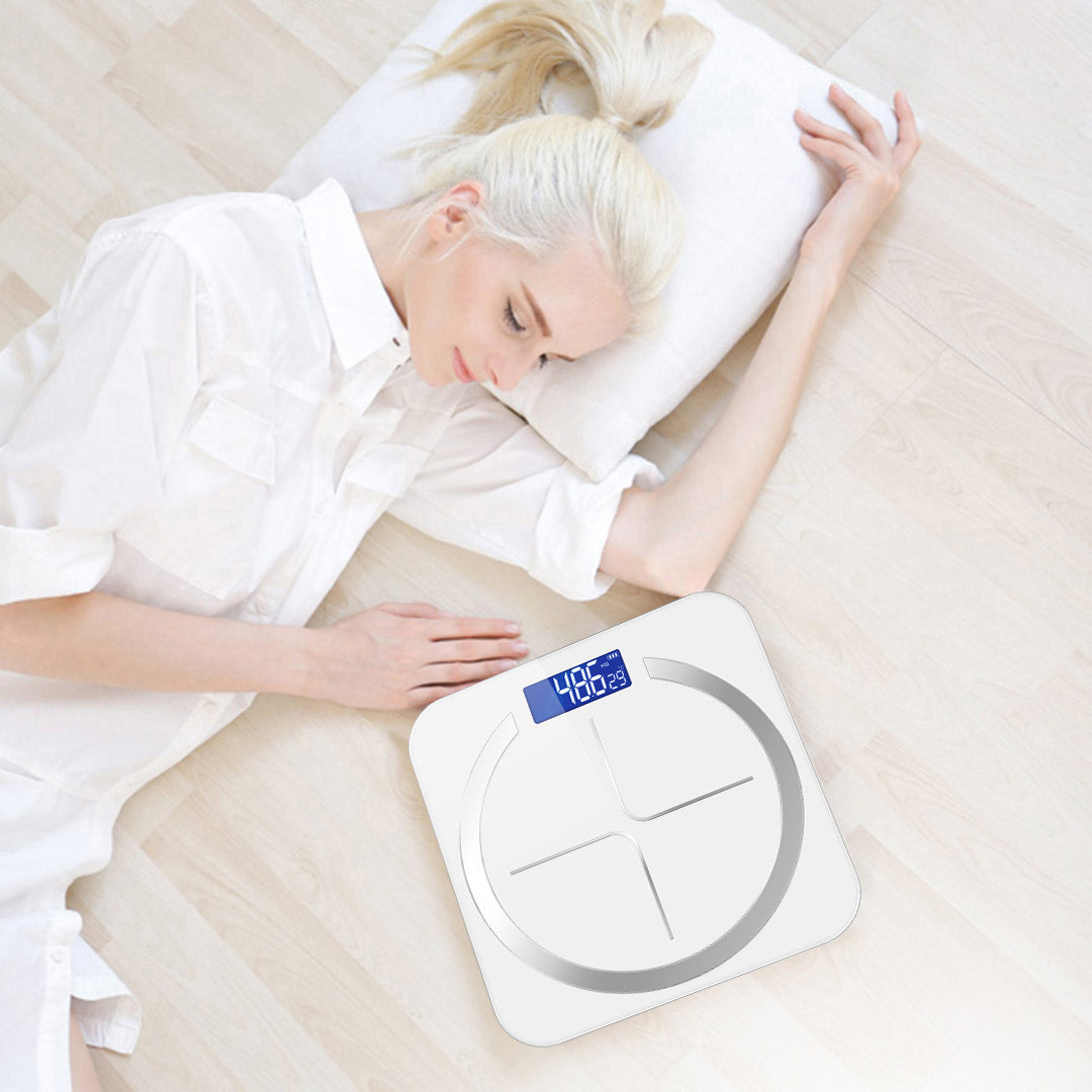 SOGA 2X 180kg Glass LCD Digital Fitness Weight Bathroom Body Electronic Scales White