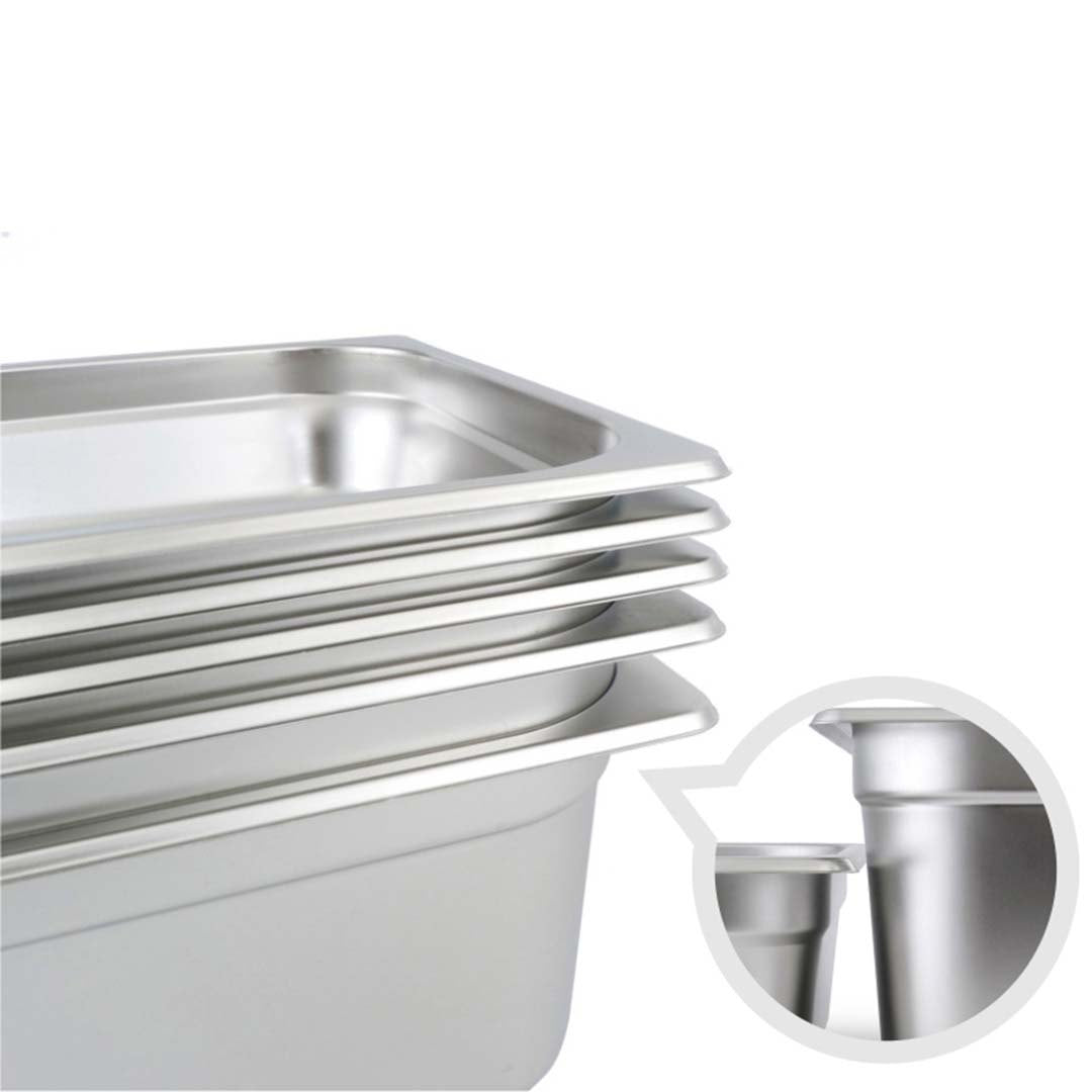SOGA 4X Gastronorm GN Pan Full Size 1/2 GN Pan 10cm Deep Stainless Steel Tray
