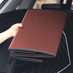 SOGA 2X Leather Car Boot Collapsible Foldable Trunk Cargo Organizer Portable Storage Box Coffee Large