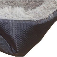 SOGA 2X Black Dual-purpose Cushion Nest Cat Dog Bed Warm Plush Kennel Mat Pet Home Travel Essentials