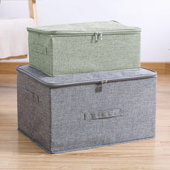 SOGA Green Small Portable Double Zipper Storage Box Moisture Proof Clothes Basket Foldable Home Organiser