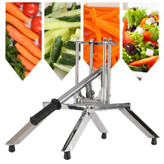 SOGA 2X Commercial Potato French Fry Fruit Vegetable Cutter Stainless Steel 3 Blades