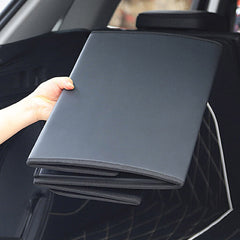 SOGA 2X Leather Car Boot Collapsible Foldable Trunk Cargo Organizer Portable Storage Box Black Small