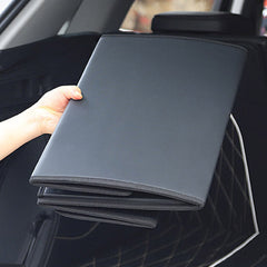 SOGA 4X Leather Car Boot Collapsible Foldable Trunk Cargo Organizer Portable Storage Box Black Large
