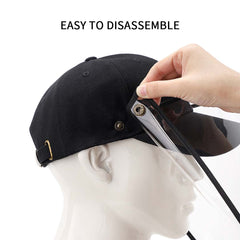 10X Outdoor Protection Hat Anti-Fog Pollution Dust Saliva Protective Cap Full Face HD Shield Cover Adult Black