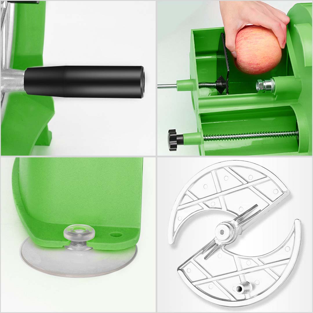 SOGA Commercial Manual Vegetable Fruit Slicer Kitchen Cutter Machine Green