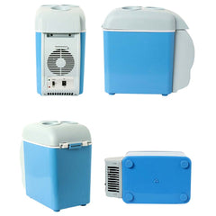SOGA 7.5L Car Small Refrigerator Cooler Box 12V Mini Fridge Cooler Warmer Blue Color