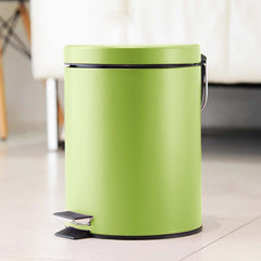 SOGA Foot Pedal Stainless Steel Rubbish Recycling Garbage Waste Trash Bin Round 12L Green