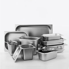 SOGA 2X Gastronorm GN Pan Full Size 1/1 GN Pan 4cm Deep Stainless Steel Tray