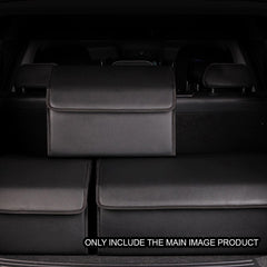 SOGA 4X Leather Car Boot Collapsible Foldable Trunk Cargo Organizer Portable Storage Box Black Small