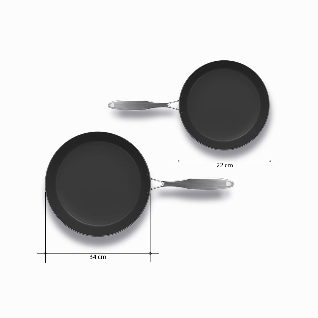 SOGA Stainless Steel Fry Pan 22cm 34cm Frying Pan Skillet Induction Non Stick Interior FryPan