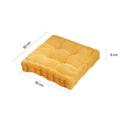 SOGA 2X Yellow Square Cushion Soft Leaning Plush Backrest Throw Seat Pillow Home Office Decor