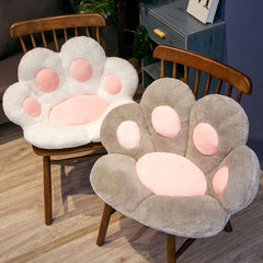 SOGA 2X 70cm White Paw Shape Cushion Warm Lazy Sofa Decorative Pillow Backseat Plush Mat Home Decor