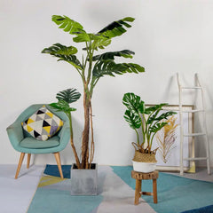 SOGA 2X 160cm Green Artificial Indoor Turtle Back Tree Fake Fern Plant Decorative