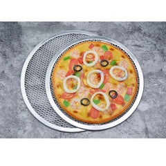 SOGA Round Seamless Aluminium Nonstick Commercial Grade Pizza Screen Baking Pan Set