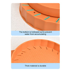 SOGA 2X Orange 360 Degree Wall-Mounted Rotating Bathroom Organiser Corner Vanity Rack Toilet Adhesive Storage Shelf