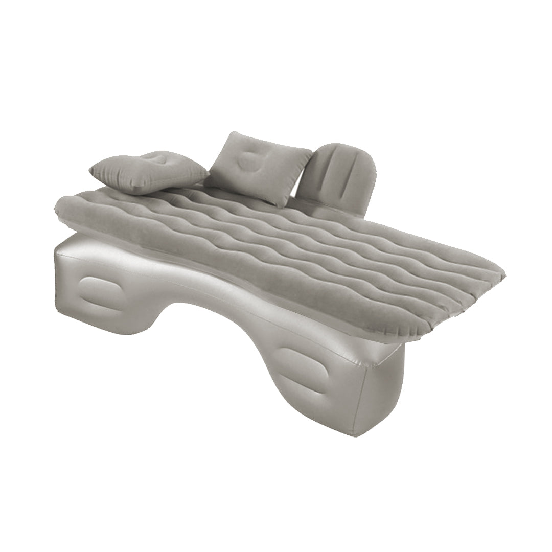 SOGA 2X Grey Ripple Inflatable Car Mattress Portable Camping Air Bed Travel Sleeping Kit Essentials