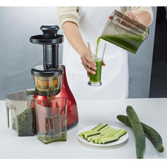 SOGA 2X Slow Juicer Premium Masticating Electric Vegetable Juice Extractor Red