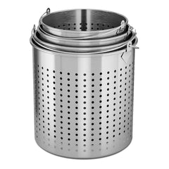 SOGA 12L 18/10 Stainless Steel Perforated Stockpot Basket Pasta Strainer with Handle