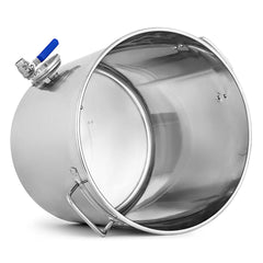 SOGA Stainless Steel 33L No Lid Brewery Pot With Beer Valve 35*35cm