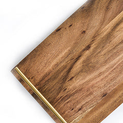 SOGA 2X 30cm Brown Rectangle Wooden Acacia Food Serving Tray Charcuterie Board Centerpiece  Home Decor
