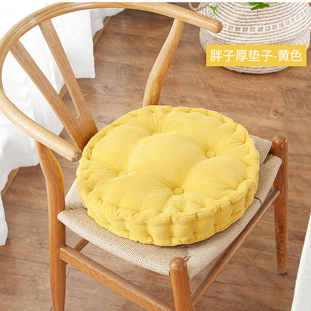 SOGA 4X Yellow Round Cushion Soft Leaning Plush Backrest Throw Seat Pillow Home Office Decor