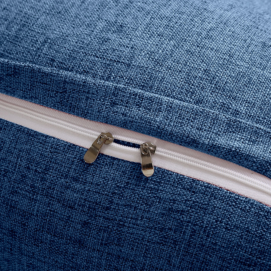 SOGA 100cm Blue Triangular Wedge Bed Pillow Headboard Backrest Bedside Tatami Cushion Home Decor